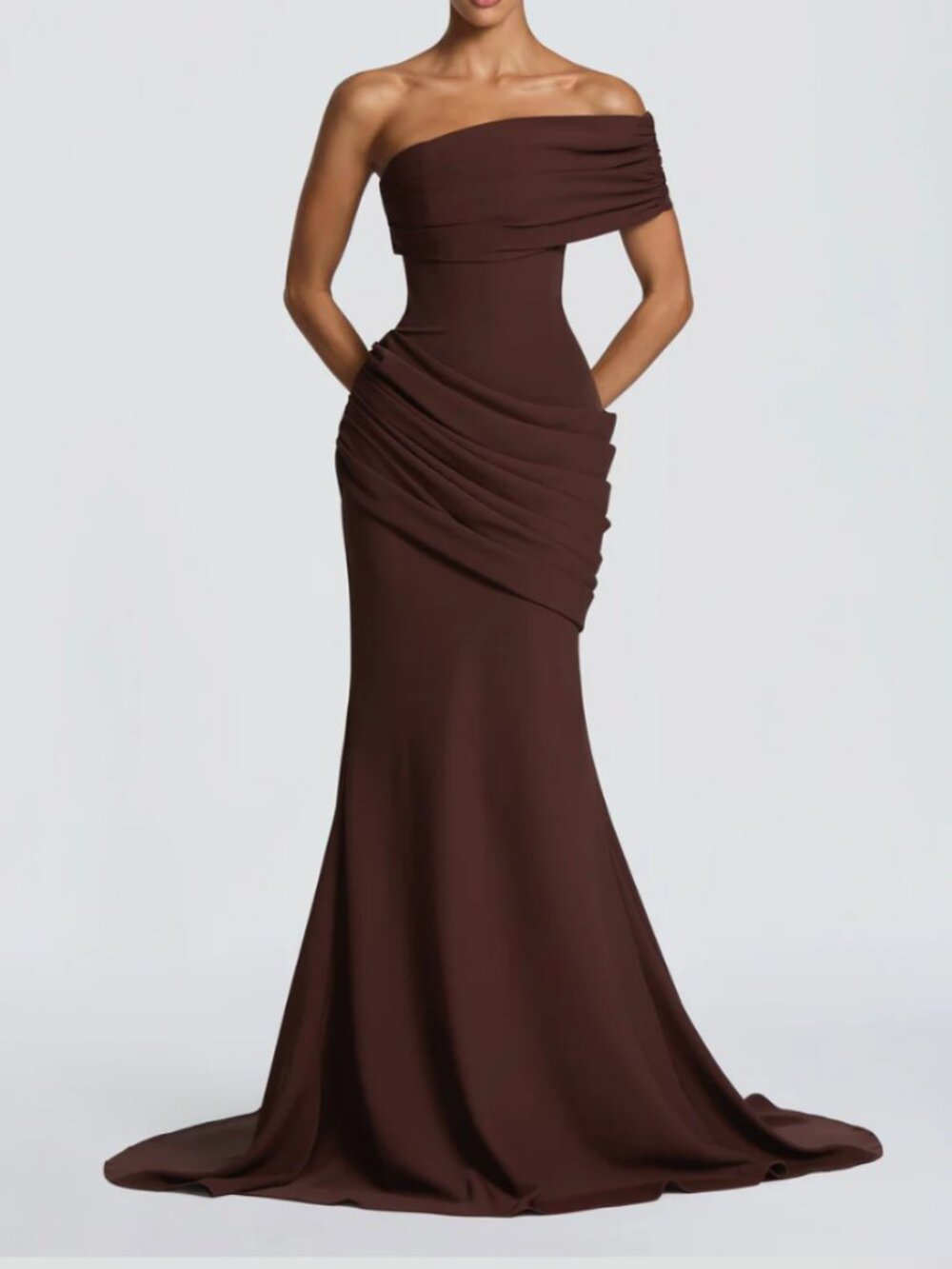 Brown Babyboo Formal Wedding Guest Dress